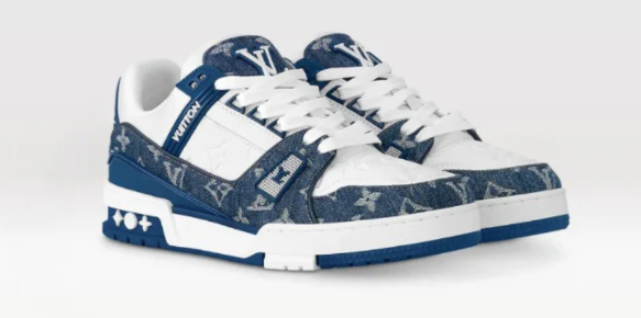 Louis Vuitton Men's LV Trainer Sneakers - Black/White Monogram