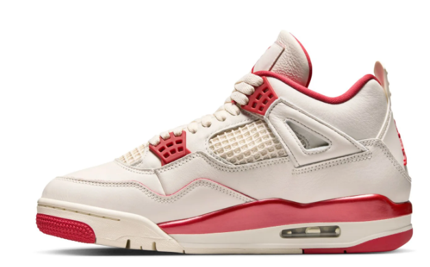 Nike Women's Air Jordan 4 Retro Pale Ivory / Tough Red HV0823-108