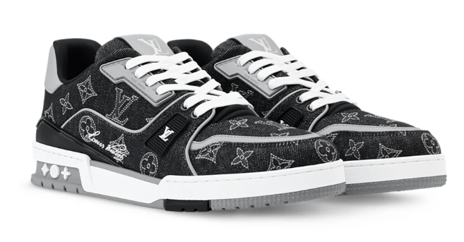 Louis Vuitton LV Trainer 'Monogram Denim' Men's Sneaker – Black 1A9JGF