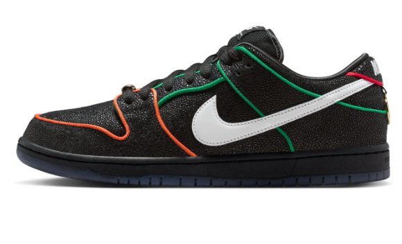 Nike SB Dunk Low Pro QS Black/White/Challenge Red