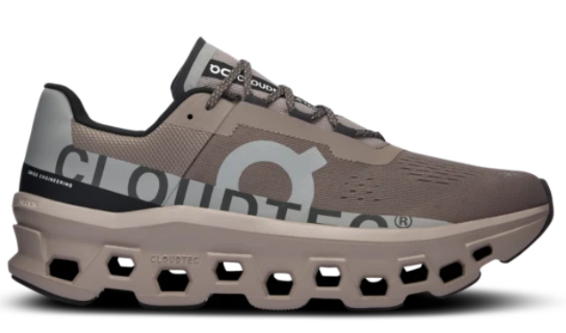On Cloudmonster Men's Max Cushion Road Running Shoes - Cinder/Fog