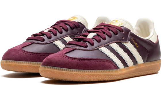 adidas Samba OG Women's Cream White / Earth Strata / Maroon ID0477