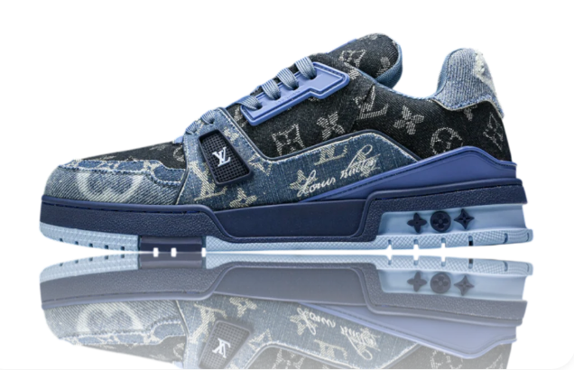 Louis Vuitton LV Trainer Low 'Monogram Denim Blue' – 1AC4YW