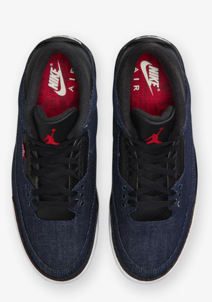 Jordan x Levi’s® AJ 3 Retro ‘Indigo / Gym Red’