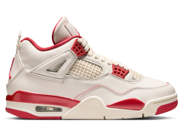 Nike Women's Air Jordan 4 Retro Pale Ivory / Tough Red HV0823-108