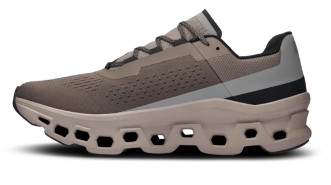 On Cloudmonster Men's Max Cushion Road Running Shoes - Cinder/Fog