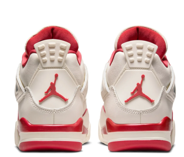 Nike Women's Air Jordan 4 Retro Pale Ivory / Tough Red HV0823-108