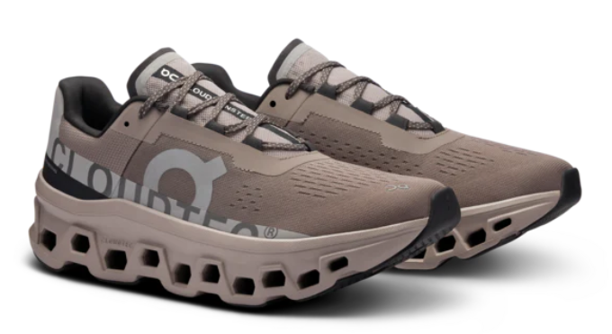 On Cloudmonster Men's Max Cushion Road Running Shoes - Cinder/Fog